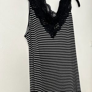 Tank top with lace straps